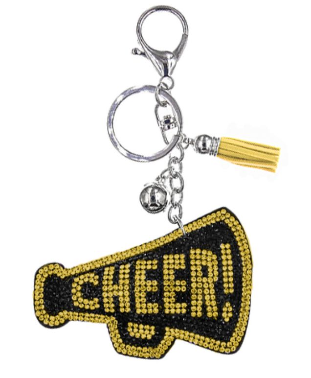 Cheer Megaphone Key Chain-apparel & Accessories > Handbag & Wallet Accessories > Keychains-Quinn's Mercantile