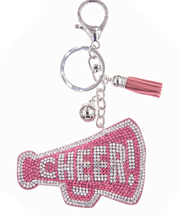 Cheer Megaphone Key Chain-apparel & Accessories > Handbag & Wallet Accessories > Keychains-Quinn's Mercantile