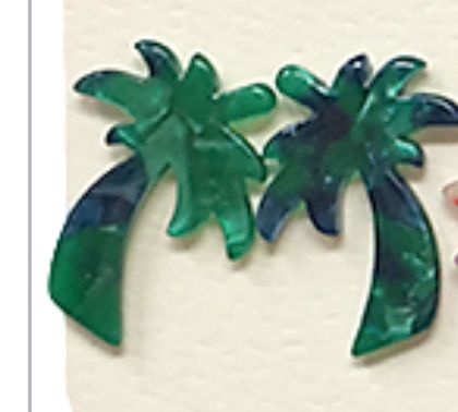 Tropical Stud Earrings-Jewelry > Apparel & Accessories > Jewelry > Earrings-Palm Tree-Quinn's Mercantile