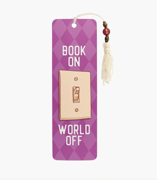 Book On / World Off Beaded Bookmark-Book Accessories > Bookmarks-Quinn's Mercantile