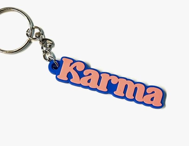 Karma Rubber Keychain-apparel & Accessories > Handbag & Wallet Accessories > Keychains-Quinn's Mercantile