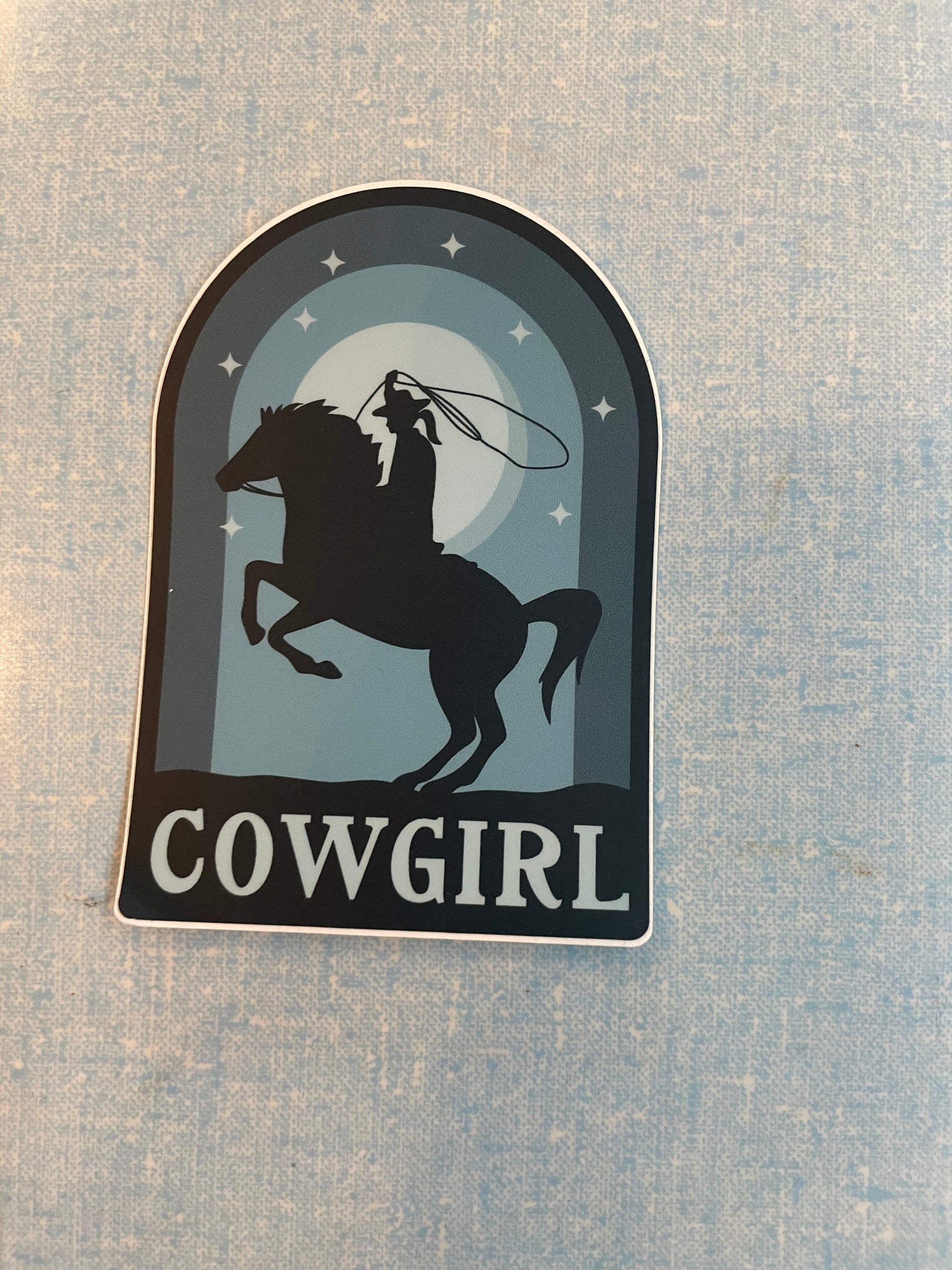 Cowgirl Sticker-Decorative Stickers > Arts & Entertainment > Hobbies & Creative Arts > Arts & Crafts > Art & Crafting Materials > Embellishments & Trims > Decorative Stickers-Cowgirl-Quinn's Mercantile