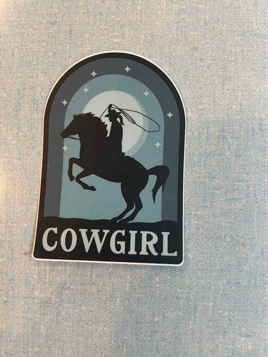 Cowgirl Sticker-Decorative Stickers > Arts & Entertainment > Hobbies & Creative Arts > Arts & Crafts > Art & Crafting Materials > Embellishments & Trims > Decorative Stickers-Quinn's Mercantile