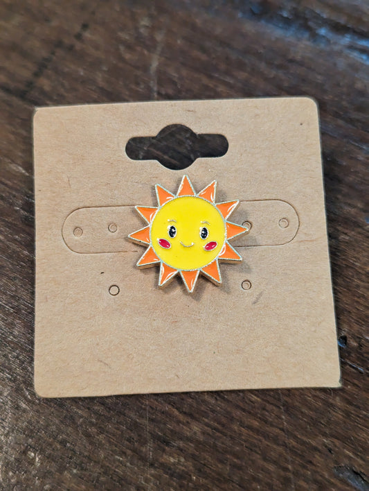 Sunshine Enamel Pin-Apparel & Accessories > Jewelry > Brooches & Lapel Pins-Quinn's Mercantile