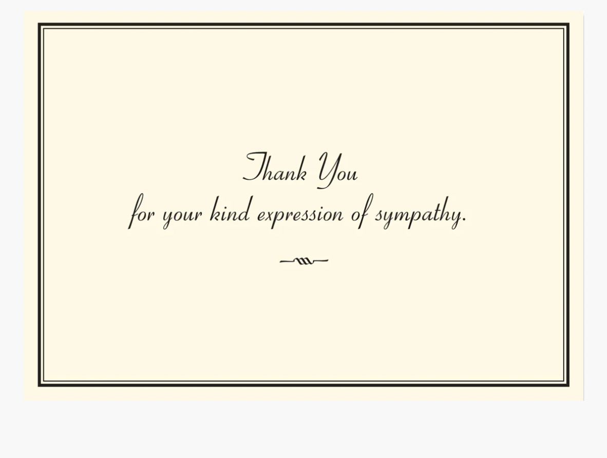 Sympathy Thank You Boxed Note Cards-stationery > Arts & Entertainment > Party & Celebration > Gift Giving > Greeting & Note Cards-Quinn's Mercantile
