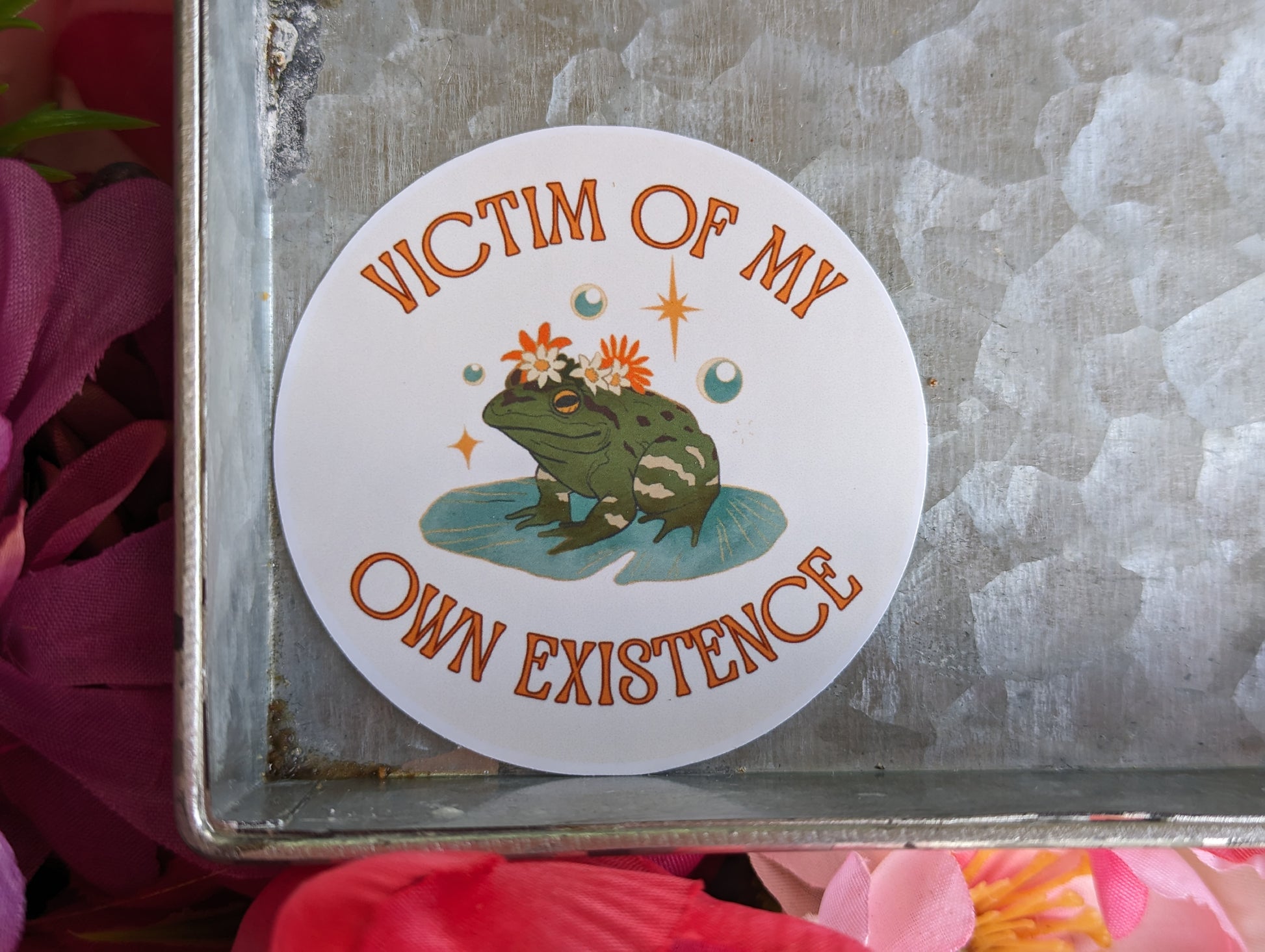 Victim Of My Own Existence Sticker-Decorative Stickers > Arts & Entertainment > Hobbies & Creative Arts > Arts & Crafts > Art & Crafting Materials > Embellishments & Trims > Decorative Stickers-Quinn's Mercantile
