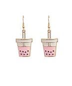 Boba Drink Earrings-Jewelry > Apparel & Accessories > Jewelry > Earrings-Quinn's Mercantile
