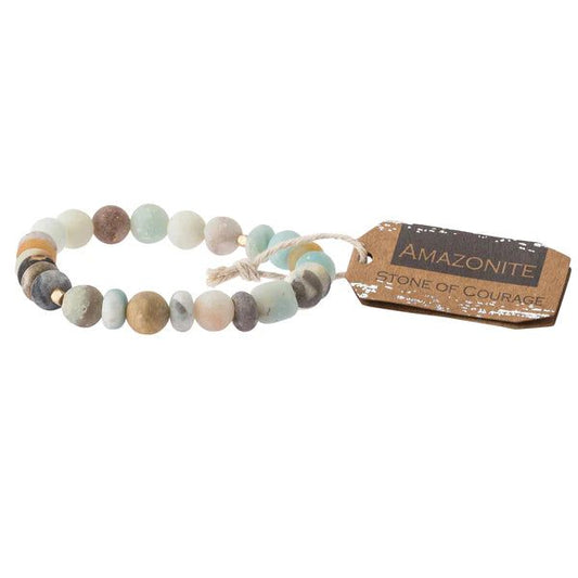 Amazonite Stone Stacking Bracelet-Apparel & Accessories > Jewelry > Bracelets-Quinn's Mercantile