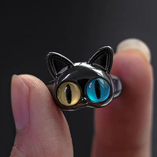 Black Cat Ring-Jewelry > Apparel & Accessories > Jewelry > Rings-Quinn's Mercantile