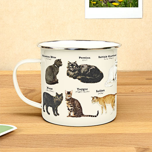 Cats Enamel Mug-Tableware > Home & Garden > Kitchen & Dining > Tableware > Drinkware > Mugs-Quinn's Mercantile
