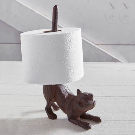 Cast Iron Cat Paper Towel Holder