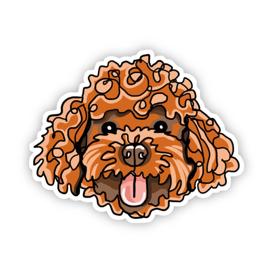 Goldendoodle Dog Sticker-Decorative Stickers > Arts & Entertainment > Hobbies & Creative Arts > Arts & Crafts > Art & Crafting Materials > Embellishments & Trims > Decorative Stickers-Quinn's Mercantile