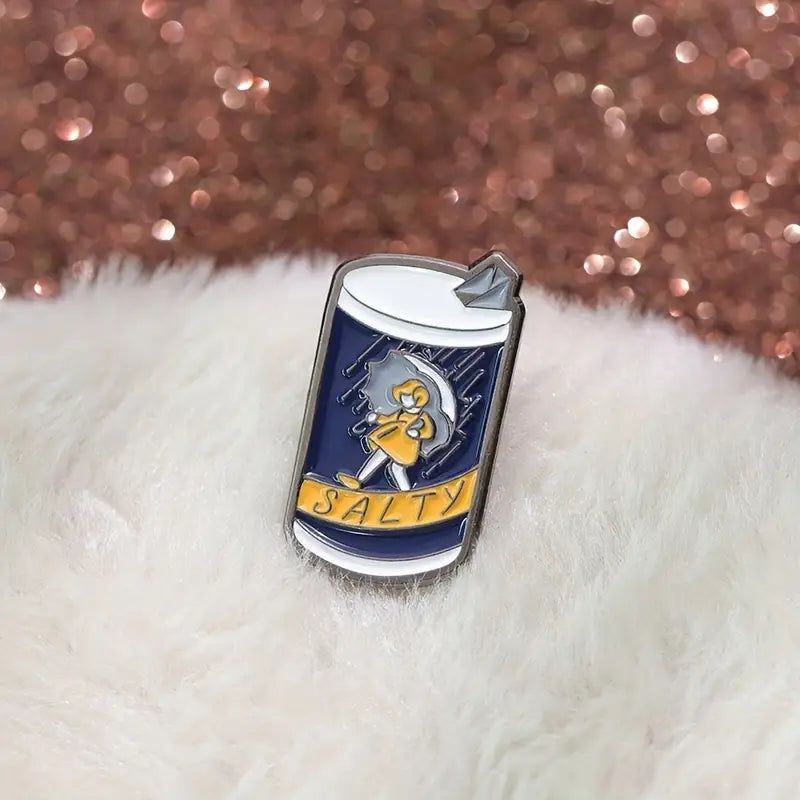 Salty Enamel Pin-Apparel & Accessories > Jewelry > Brooches & Lapel Pins-Quinn's Mercantile