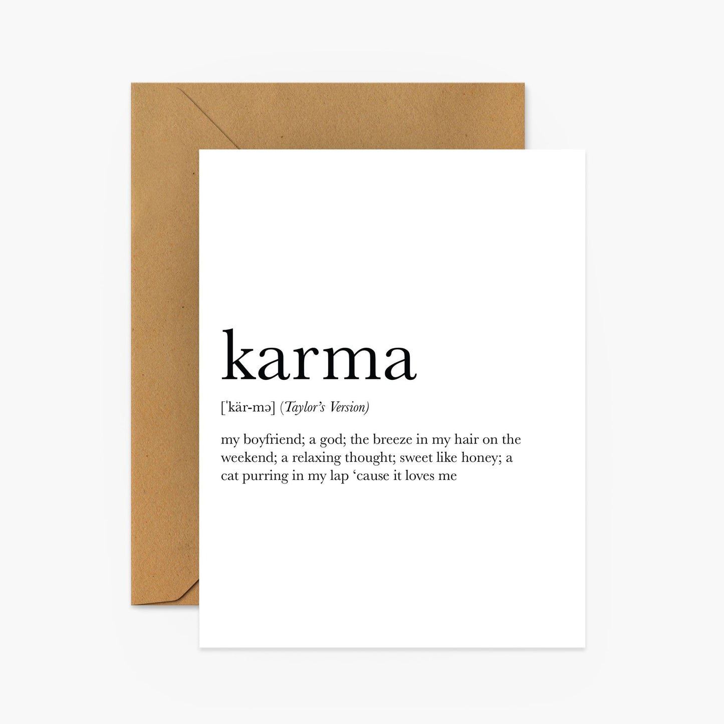 Karma Definition Greeting Card