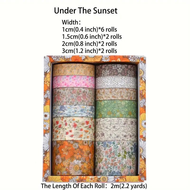 Under the Sunset Washi Tape Roll-Arts & Entertainment > Hobbies & Creative Arts > Arts & Crafts > Art & Crafting Materials > Crafting Adhesives & Magnets > Decorative Tape-Quinn's Mercantile