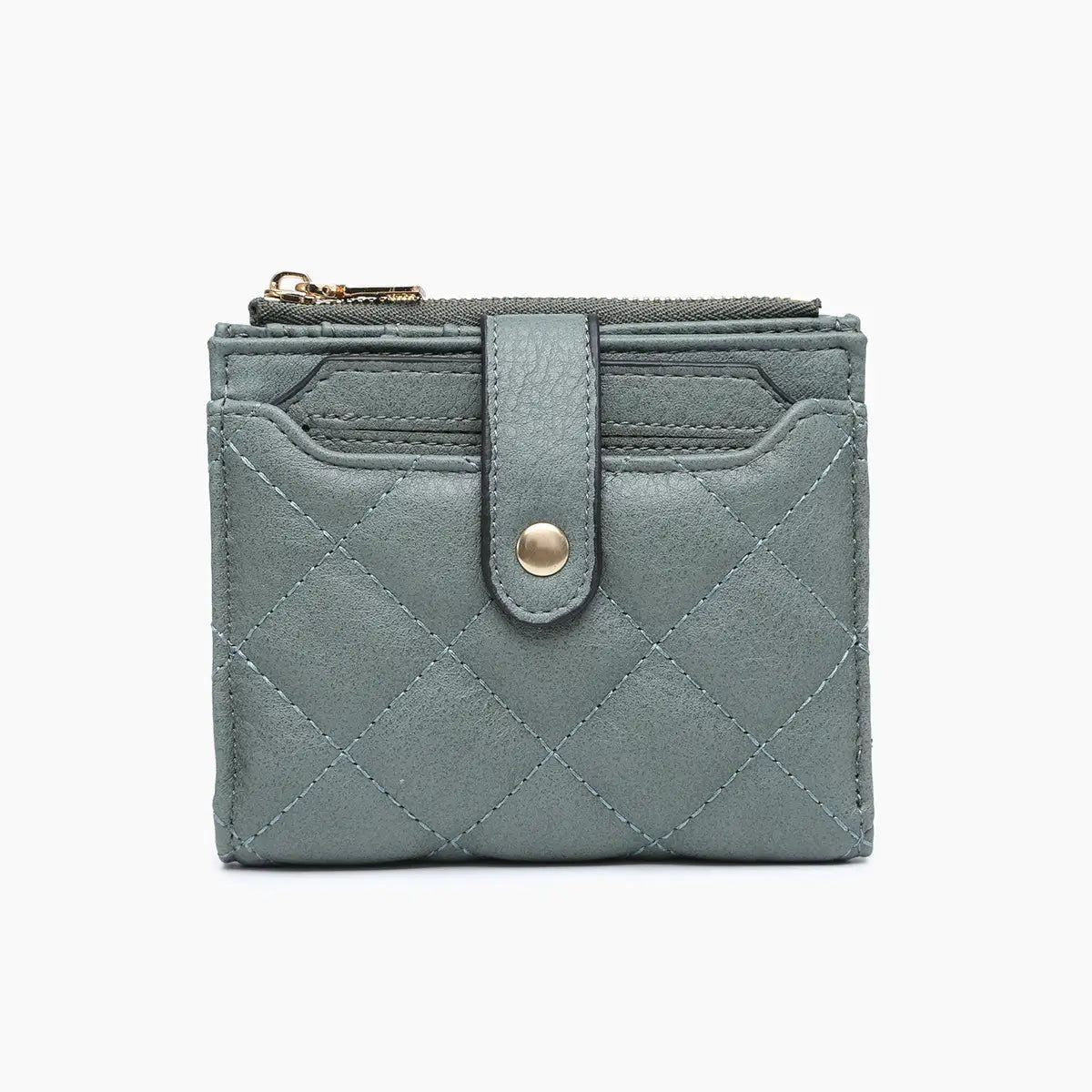 Melody Quilted Zip Top Wallet-Apparel & Accessories > Handbag & Wallet Accessories-Quinn's Mercantile