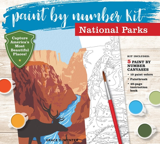 National Parks Paint by Number Kit-Arts & Entertainment > Hobbies & Creative Arts > Arts & Crafts > Art & Craft Kits-Quinn's Mercantile