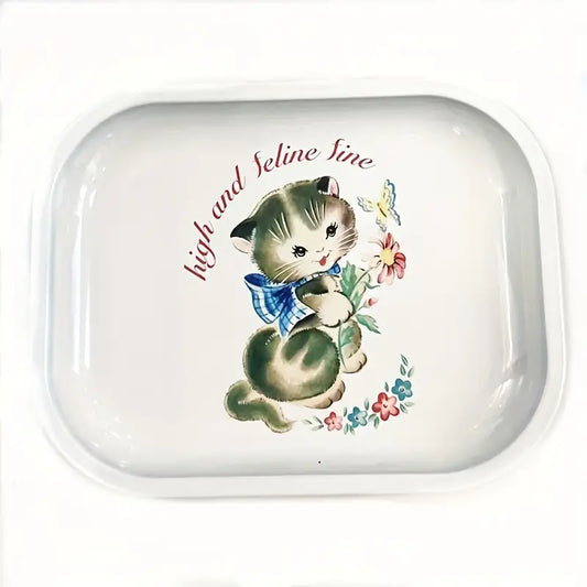Kitty Rolling Tray-Gift > Home & Garden > Decor > Decorative Trays-Quinn's Mercantile