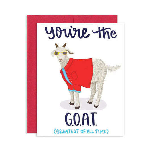 You're the Goat Greeting Card-Greeting and Notecards > Gifts > Arts & Entertainment > Party & Celebration > Gift Giving > Greeting & Note Cards-Quinn's Mercantile