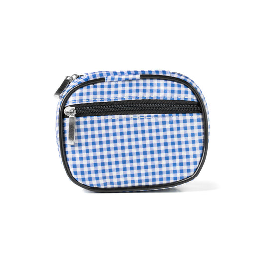 Zippered Pill & Vitamin Case-Luggage & Bags > Luggage Accessories > Travel Bottles & Containers-Blue Gingham-Quinn's Mercantile