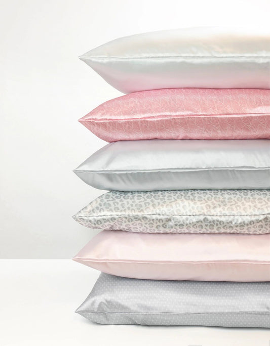 Satin Pillowcase-Home & Garden > Linens & Bedding > Bedding > Pillowcases & Shams-Pink Leaves-Quinn's Mercantile