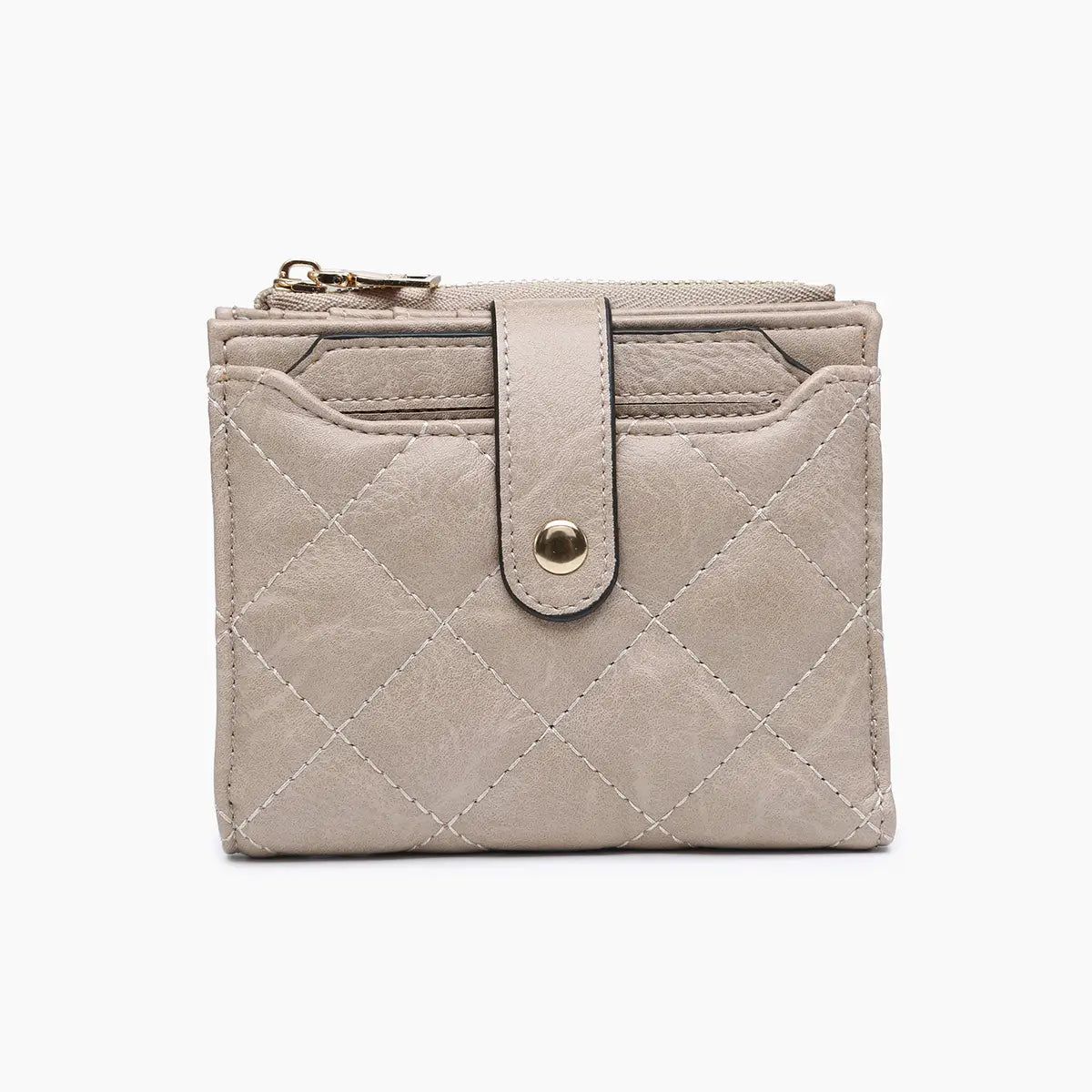 Melody Quilted Zip Top Wallet-Apparel & Accessories > Handbag & Wallet Accessories-Quinn's Mercantile
