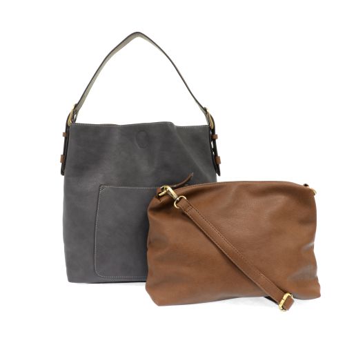Hobo Handbag with Coffee Handles-accessories > Apparel & Accessories > Handbags, Wallets & Cases > Handbags-Quinn's Mercantile