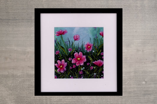 Framed Whimsical Flowers Print-wall art > Home & Garden > Decor > Artwork-Quinn's Mercantile