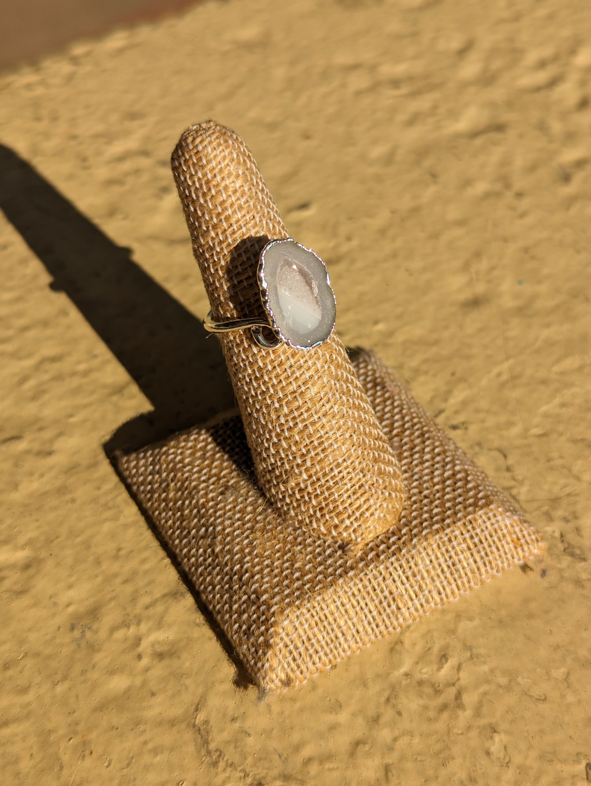 Silver Wrap Geode Ring-Jewelry > Apparel & Accessories > Jewelry > Rings-Quinn's Mercantile