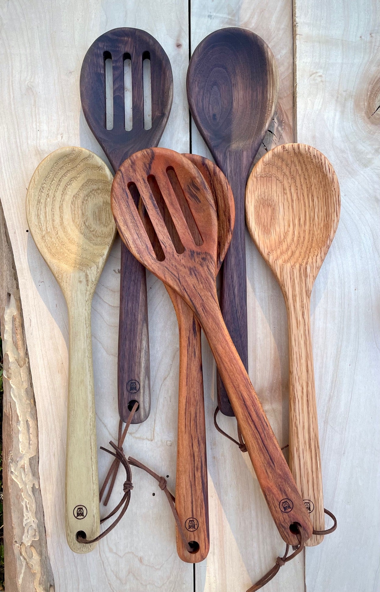 Handcrafted Wooden Spoons-kitchen > Home & Garden > Kitchen & Dining > Kitchen Tools & Utensils > Measuring Cups & Spoons-Quinn's Mercantile