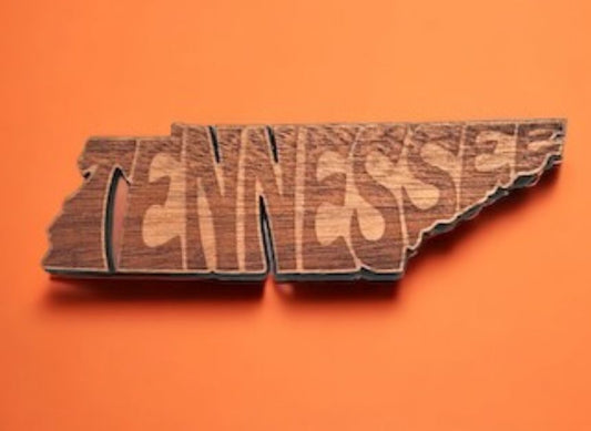 Tennessee Retro Wooden Magnet