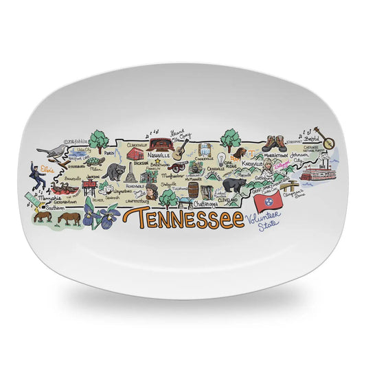 Tennessee Map Platter-Home & Garden > Kitchen & Dining > Tableware > Serveware > Serving Platters-Quinn's Mercantile