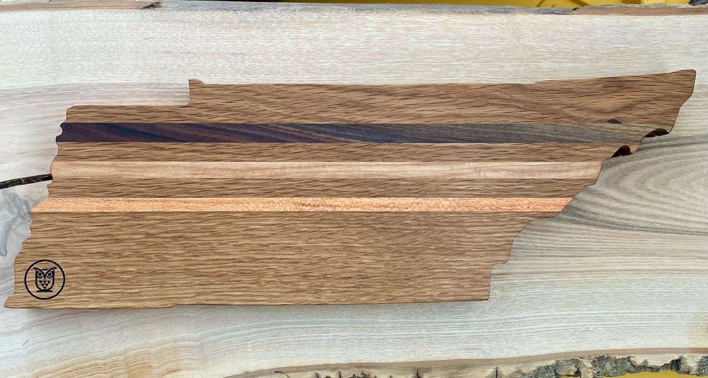 Handcrafted Tennessee State Charcuterie Board-handmade > Home & Garden > Kitchen & Dining > Kitchen Tools & Utensils > Cutting Boards-Quinn's Mercantile