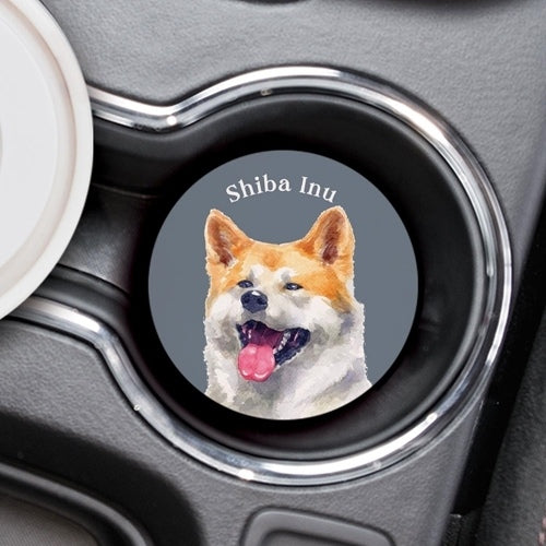 Shiba Inu Car Coaster-Car Coaster-Quinn's Mercantile
