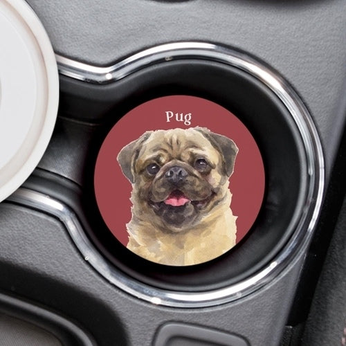 Pug Car Coaster-Car Coaster-Quinn's Mercantile