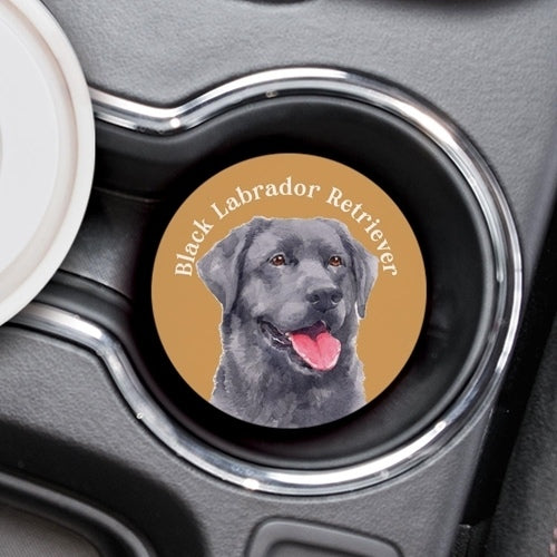 Black Labrador Retriever Car Coaster-Car Coaster-Quinn's Mercantile