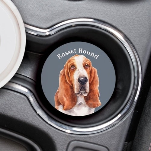Basset Hound Car Coaster-Car Coasters-Quinn's Mercantile