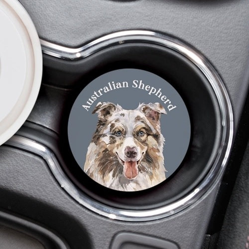 Australian Shepherd Car Coaster-Car Coasters-Quinn's Mercantile