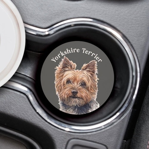Yorkshire Terrier Car Coaster-Car Coaster-Quinn's Mercantile