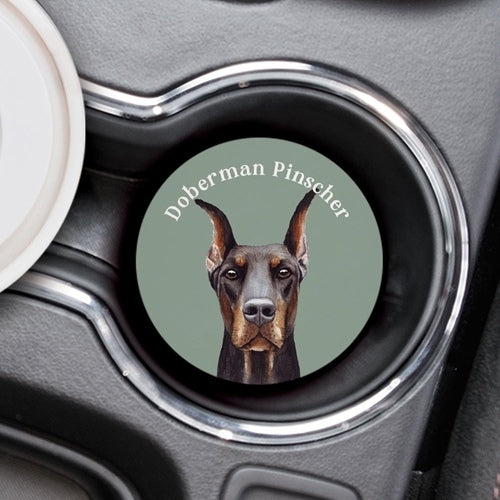 Doberman Pinscher Car Coaster-Car Coasters-Quinn's Mercantile