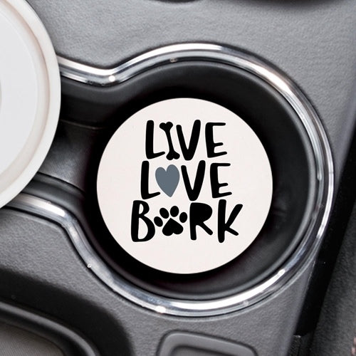 Live Love Bark Car Coaster-Home & Garden > Kitchen & Dining > Barware > Coasters-Quinn's Mercantile