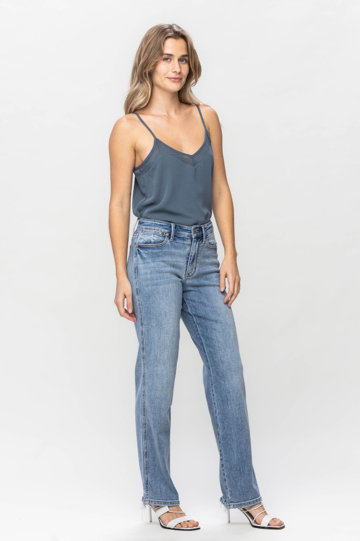 Mid Rise Dad Jean-Apparel > Apparel & Accessories > Clothing > Pants-Quinn's Mercantile