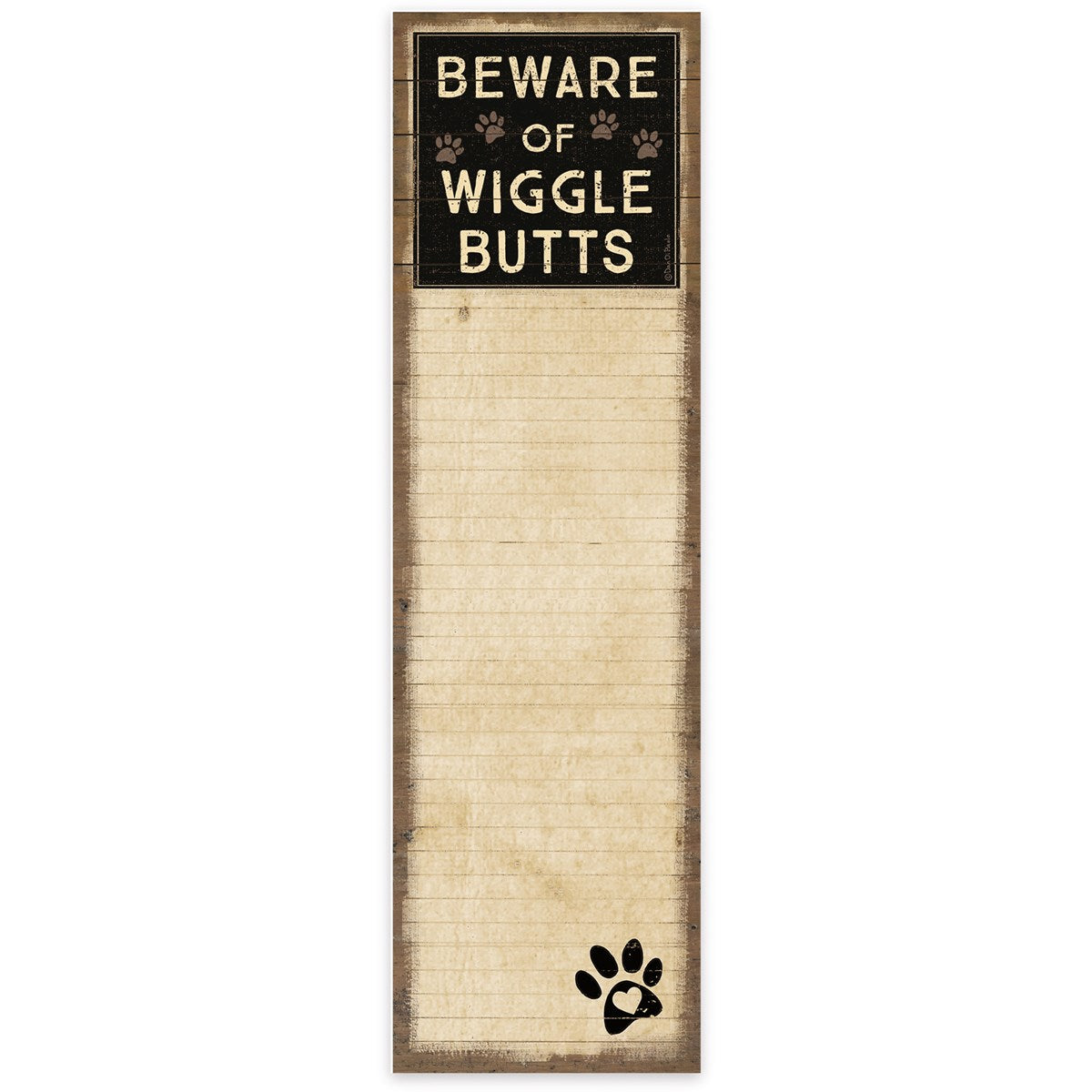 Beware Of Wigglebutts List Pad-Office Supplies > General Office Supplies > Paper Products > Notebooks & Notepads-Quinn's Mercantile