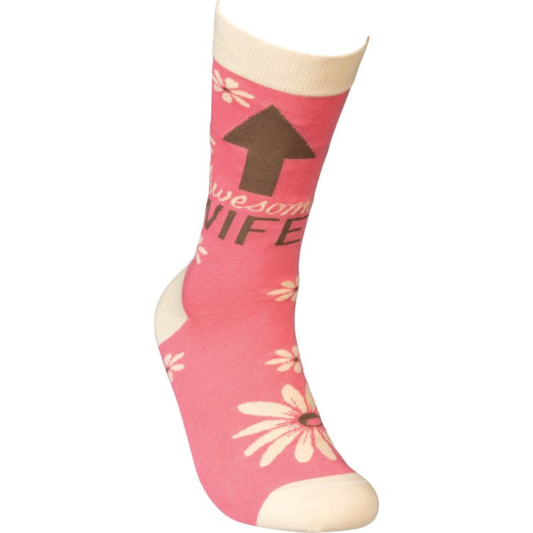 Awesome Wife Socks-Apparel > Apparel & Accessories > Clothing > Underwear & Socks-Quinn's Mercantile