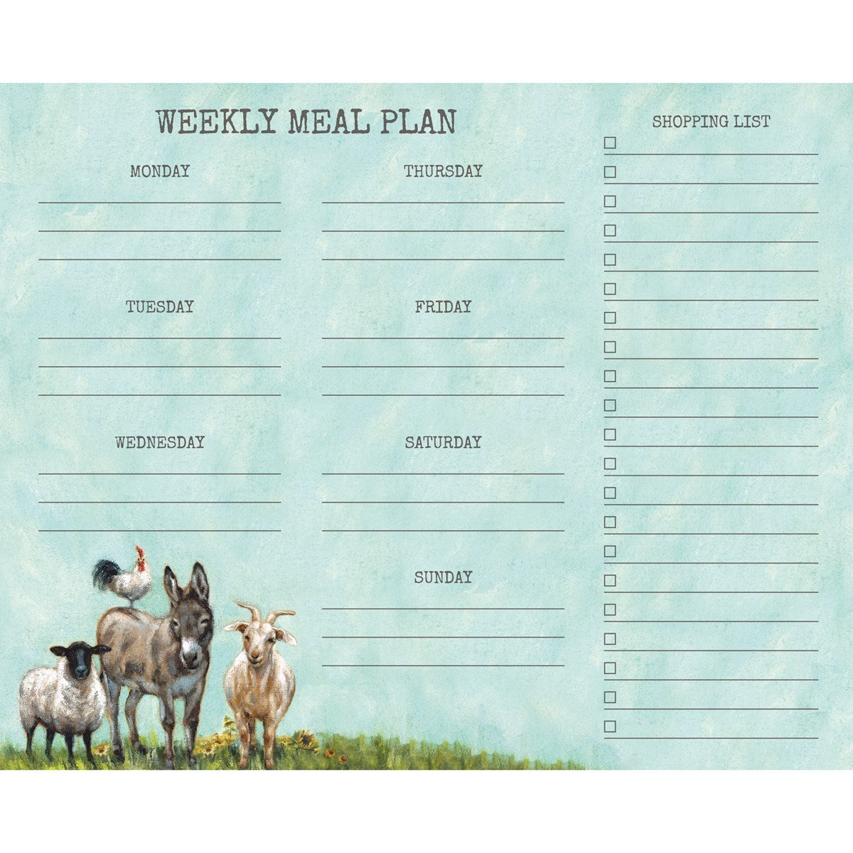 Weekly Meal Plan Notepad-Office Supplies > General Office Supplies > Paper Products > Notebooks & Notepads-Quinn's Mercantile