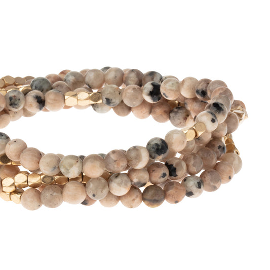 Stone Wrap Rhodonite Stone of Healing-Apparel & Accessories > Jewelry > Bracelets-Quinn's Mercantile
