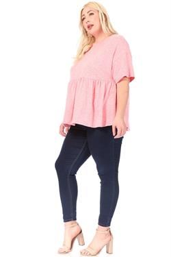 Lightweight Babydoll Plus Size Top-Apparel & Accessories > Clothing > Shirts & Tops-Quinn's Mercantile