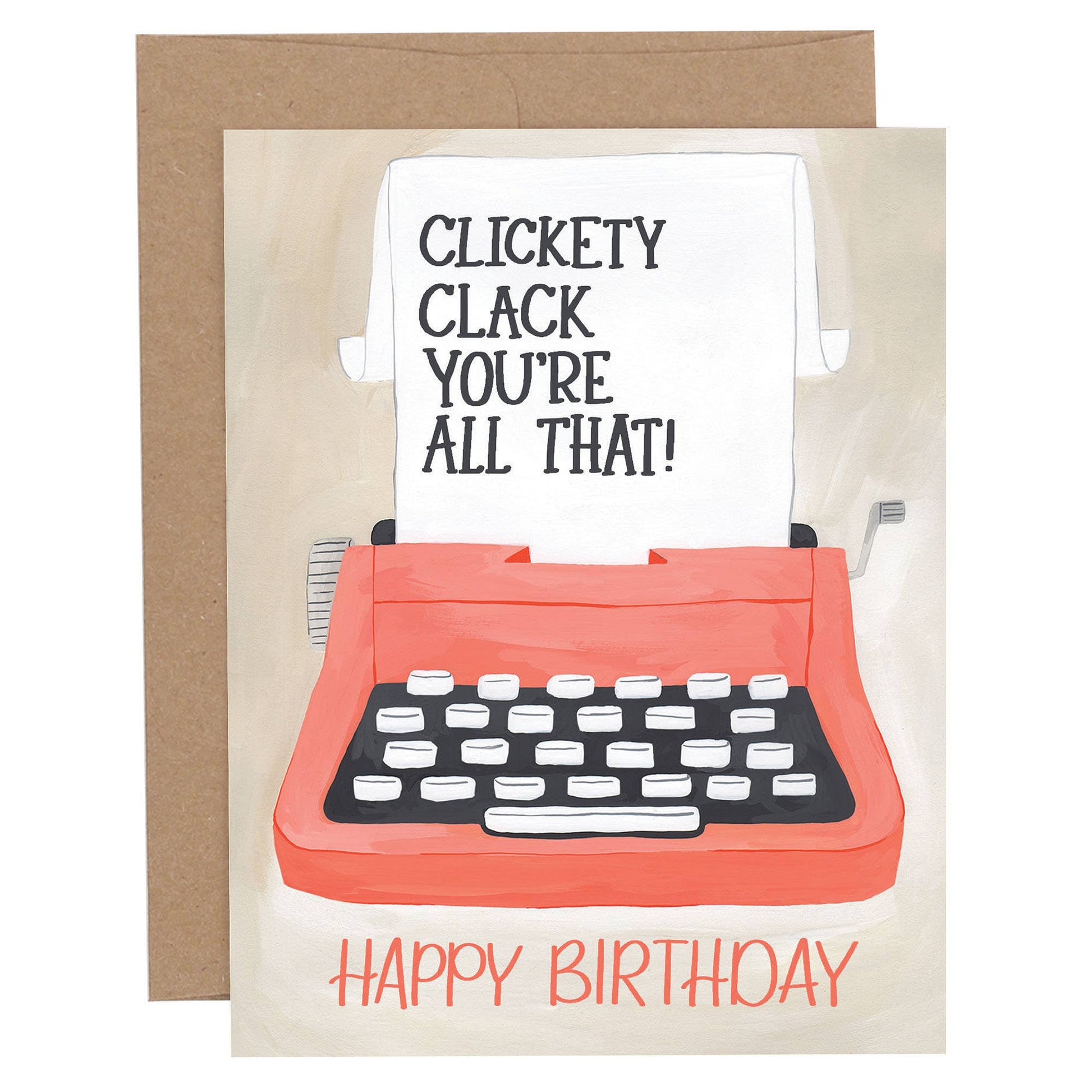 All That Typewriter Birthday Greeting Card-Greeting & Note Cards > Arts & Entertainment > Party & Celebration > Gift Giving > Greeting & Note Cards-Quinn's Mercantile