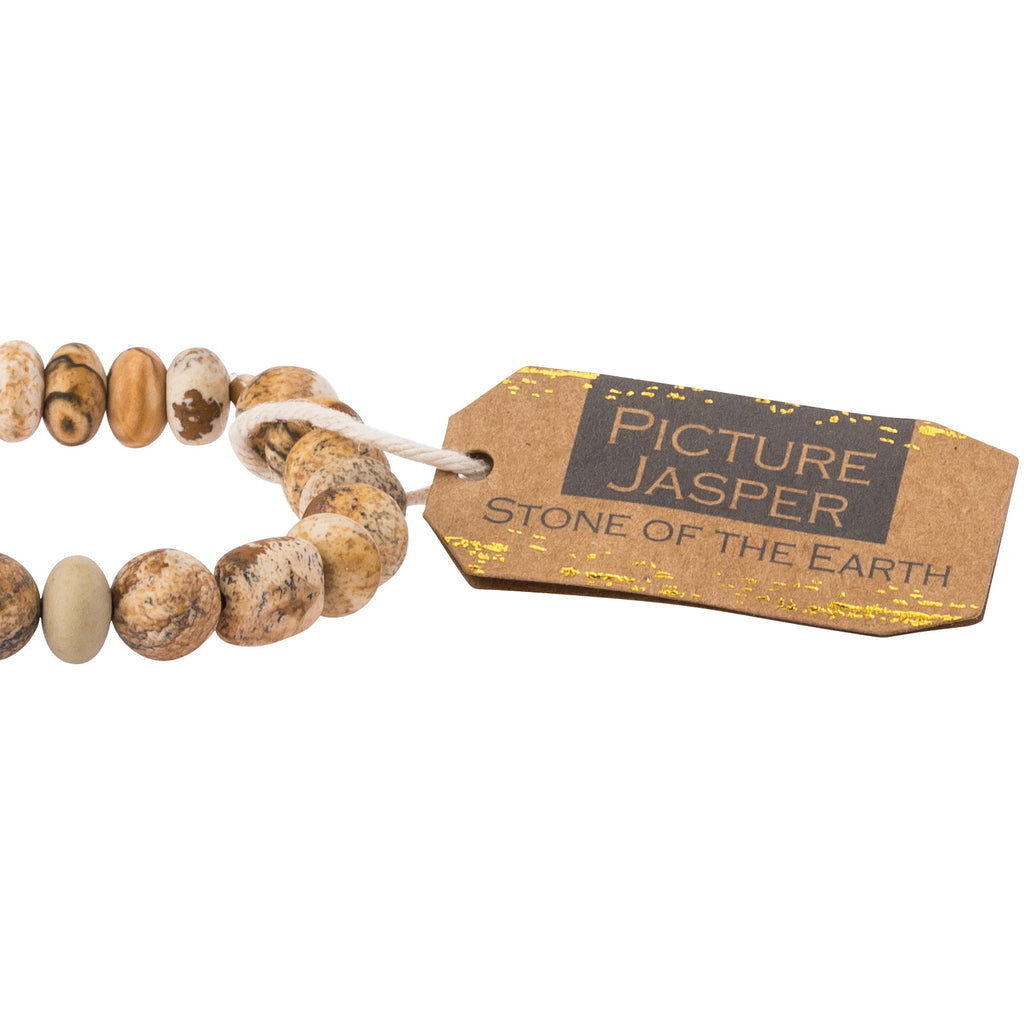 Picture Jasper Stone Stacking Bracelet-Apparel & Accessories > Jewelry > Bracelets-Quinn's Mercantile