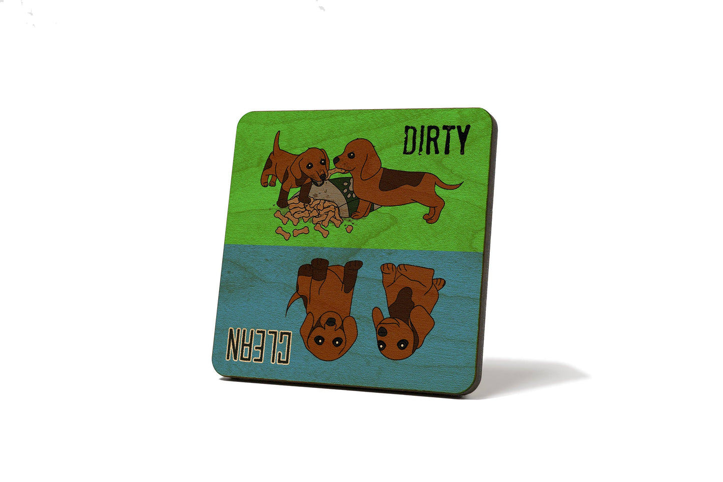 Dachshund Dirty Clean Dishwasher Magnet-Gifts > Home & Garden > Decor > Refrigerator Magnets-Quinn's Mercantile